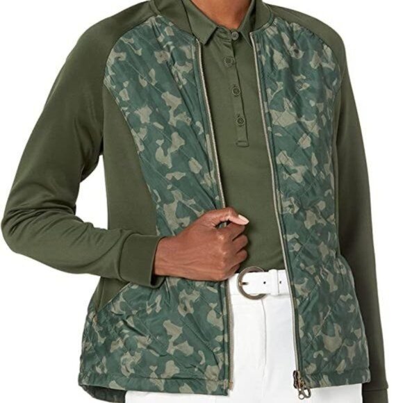 GREG NORMAN WOMEN'S ELITE QUILTED CIRE FULL-ZIP JACKET - Picture 3 of 7